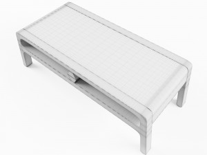 coffee table monsteras vr - ar - low-poly 3d model 3D Model