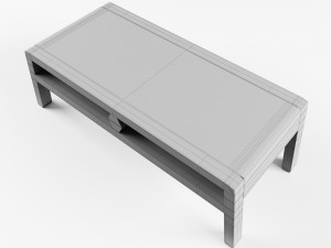 coffee table monsteras vr - ar - low-poly 3d model 3D Model