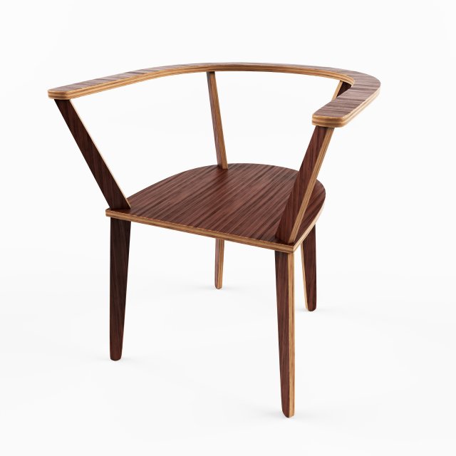 chair enkopings vr - ar - low-poly 3d model 3D Model .c4d .max .obj .3ds .fbx .stl .blend 