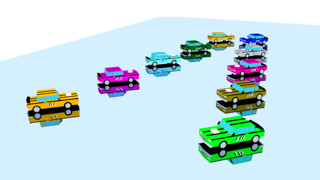 10 racing cars Modello 3D .c4d .max .obj .3ds .fbx .stl .blend 