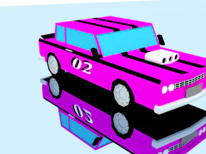 10 racing cars 3D Model