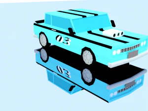 10 racing cars 3D Model