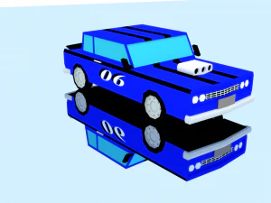 10 racing cars 3D Model
