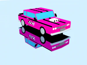 10 racing cars 3D Model