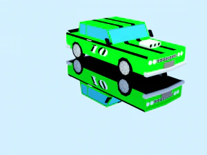 10 racing cars 3D Model