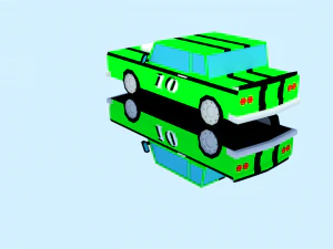 10 racing cars 3D Model