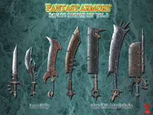savage fantasy sword set vol1 3D 모델