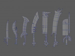 savage fantasy sword set vol1 Model 3D