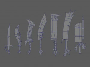 savage fantasy sword set vol1 3D Model