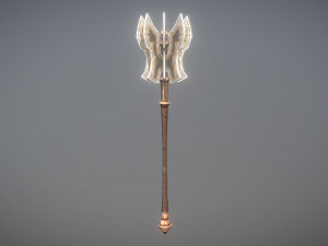 medieval fantasy two handed mace 01 3D Model