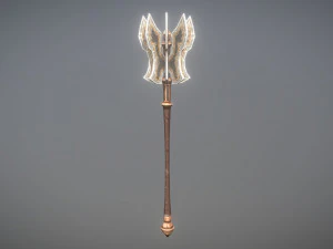 medieval fantasy two handed mace 01 3D Model