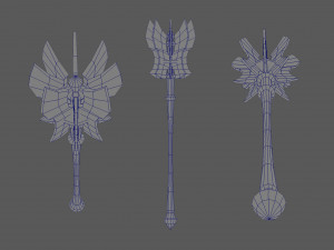 medieval fantasy two handed mace 01 3D Model