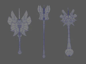 medieval fantasy two handed mace 01 3D Model