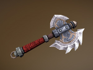 medieval fantasy savage axe 01 3D मॉडल