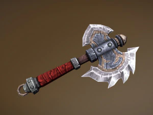 medieval fantasy savage axe 01 3D Model
