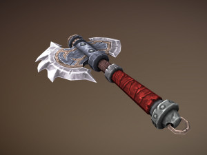 medieval fantasy savage axe 01 3D मॉडल