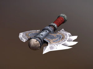 medieval fantasy savage axe 01 3D Model