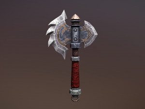 medieval fantasy savage axe 01 3D मॉडल