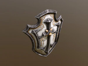fantasy armory - templar shield 01 3D Model