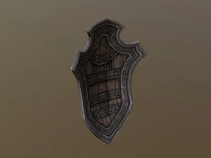fantasy armory - templar shield 01 3D Model