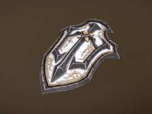 fantasy armory - templar shield 01 3D Model