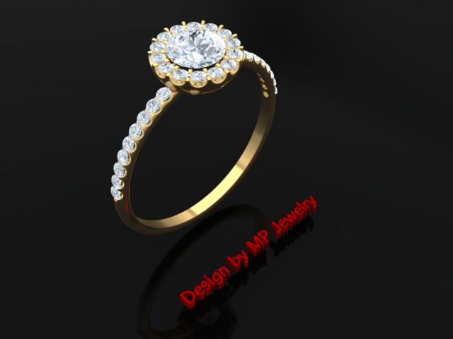 ring diamond 3D Модель .c4d .max .obj .3ds .fbx .stl .blend 