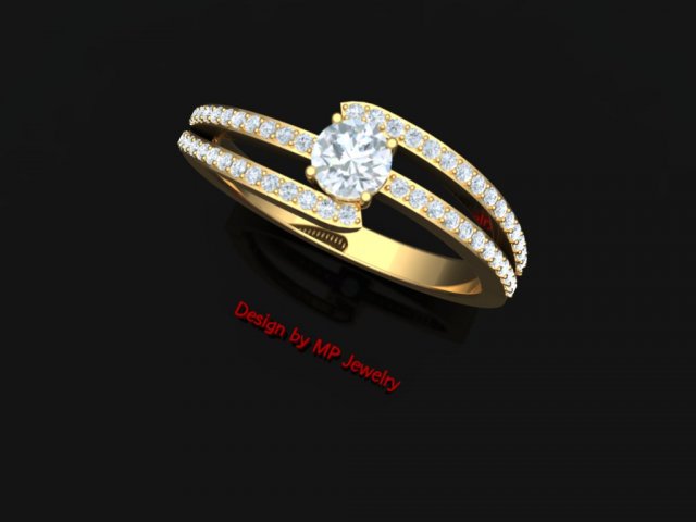 ring diamond 3D Model .c4d .max .obj .3ds .fbx .stl .blend 