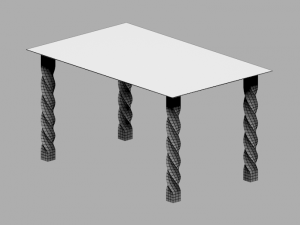 glass table Model 3D
