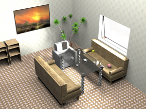 living room 3D मॉडल