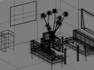 living room Model 3D