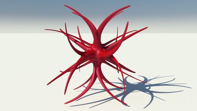 virus looking creature v2 3D-Modell .c4d .max .obj .3ds .fbx .stl .blend 
