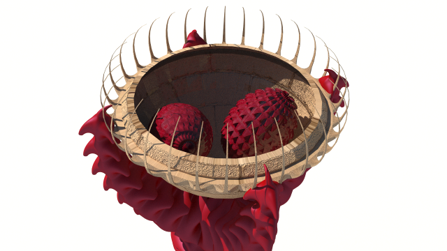 dragon egg holder v2 3D Model .c4d .max .obj .3ds .fbx .stl .blend 