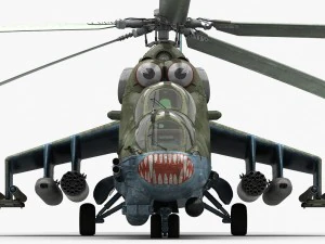 mil mi-24p hind f 3D Model