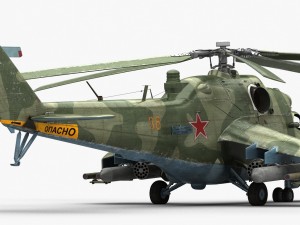 mil mi-24p hind f 3D Model