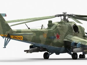 mil mi-24p hind f 3D Model