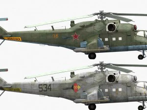 mil mi-24p hind f 3D Model