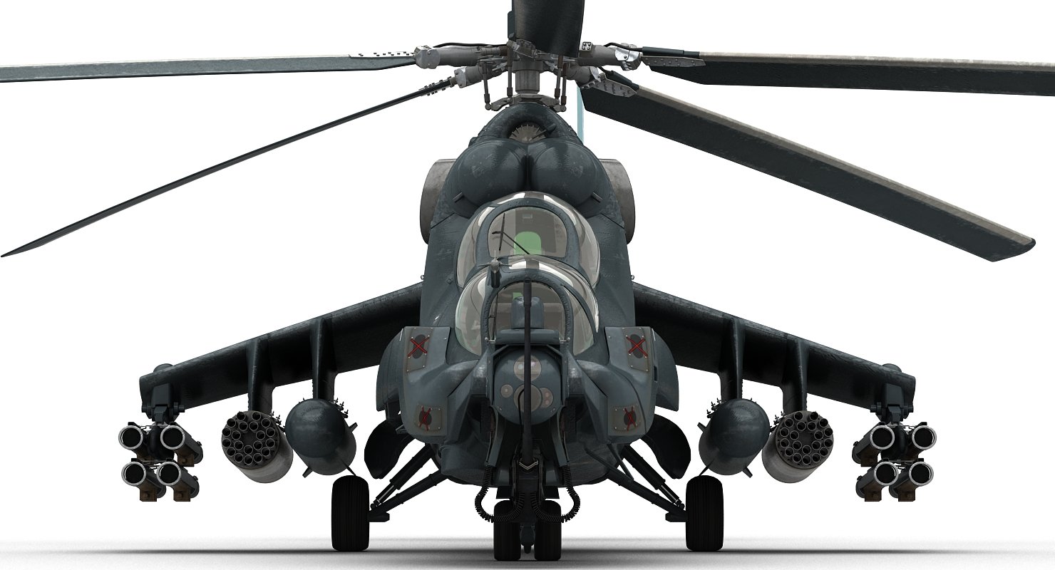 Mi-24 Super Hind 3D Model in Helicopter 3DExport