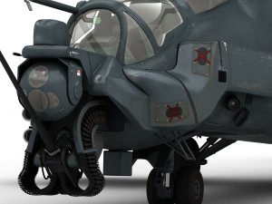 mi-24 super hind Model 3D