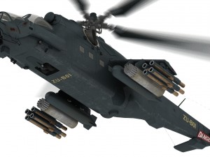 mi-24 super hind Model 3D