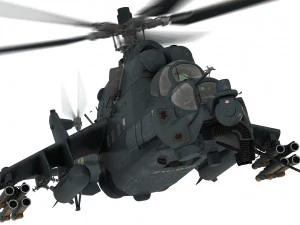 mi-24 super hind 3D Model