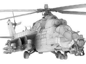 mi-24 super hind Model 3D