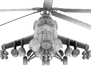 mi-24 super hind Model 3D