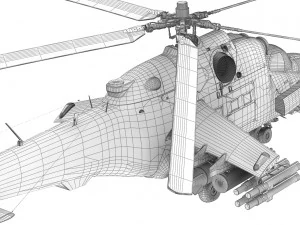 mi-24 super hind 3D Model
