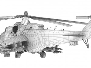 mi-24 super hind Model 3D