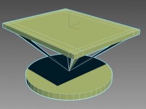 simple poly table 3D Model