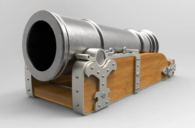 bombardear - cerco de artilharia dos s&eacute;culos XV-XVI Modelo 3D .c4d .max .obj .3ds .fbx .stl .blend 