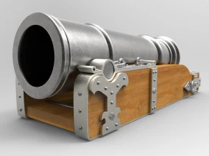 Bombardierung - Artillerie-Belagerung des 15.-16. Jahrhunderts 3D Modell