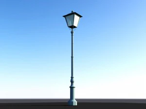 luz de estrada baixo poli Modelo 3D