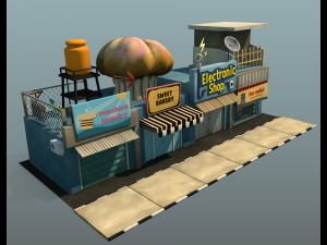cartoon building pack 3D Model