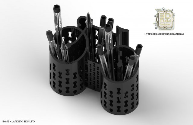 bike shape desk organizer 3D Print Model .c4d .max .obj .3ds .fbx .stl .blend 